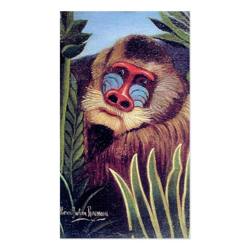 Rousseau's "Mandrill in the Jungle" (circa 1909) Business Card Template (back side)