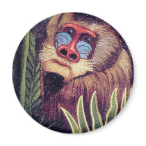 Rousseau's "Mandrill in the Jungle" (circa 1909) Refrigerator Magnet