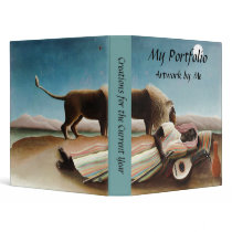 Rousseau's "The Sleeping Gypsy" (1897) binders by MasterpieceGallery Rousseau's "The Sleeping Gypsy" (1897) binders