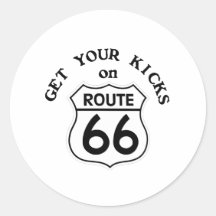 route66 round sticker