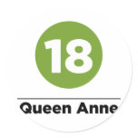 Route 18 round sticker
