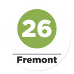 Route 26 - Fremont Round Sticker