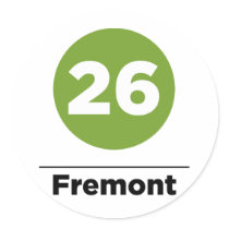 Route 26 - Fremont Round Sticker