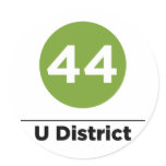 Route 44 round sticker