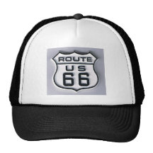 Route 66 3-D looking Trucker Hats