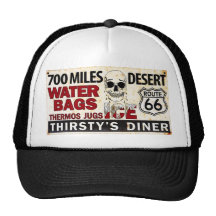 Route 66 - 700 miles desert roadside sign hat