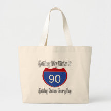Route 66 90th Birthday Tote Bags