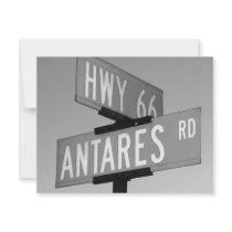 Route 66 and Antares Road Kingman AZ Personalized Announcements