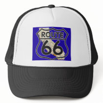 Route 66 Blue California Trucker Hats