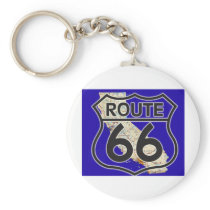 Route 66 Blue California Keychains