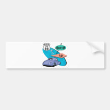 Route 66 Blue Hot Rod Café Bumper Sticker