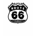 Route 66 Burning -b/w t-shirts