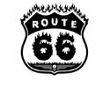 Route 66 Burning -b/w t-shirts