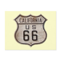 Route 66 California Highway Sign postcards