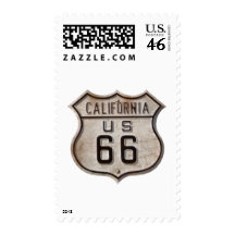 Route 66 California Highway Sign Stamp