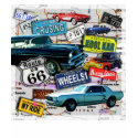 Route 66 - Classic Cars WOMENS LIGHT TEES t-shirts