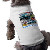 Route 66_ClassicCars PET TEES pet clothing