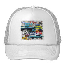 Route 66_ClassicCarsOne_18sq Hats