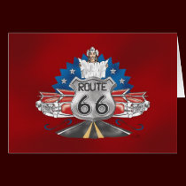 Route 66 Cowgirl Greeting Card cards