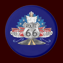 Route 66 Cowgirl Magnet magnets