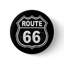 Route 66 Distressed Pinback Button