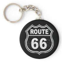 Route 66 Distressed Keychain