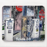 route_66_gas_station, Route 66 Mouse Pads