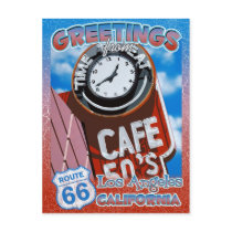 Route 66 Greetings Los Angeles California Postcard