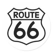 Route 66 Highway Sign Apparel & Gifts Stickers