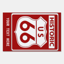 Route 66 Historic Red Yard Sign