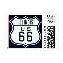 Route 66 Illinois Postage Stamps