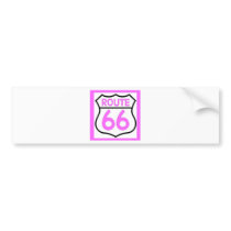 route 66 pink Customize this! Bumper Sticker