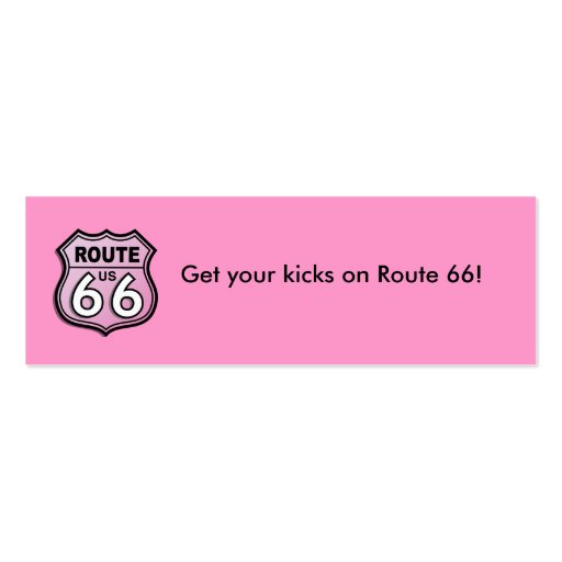 Route 66 Pink Personal Cards Business Card Templates