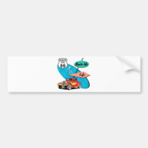 Route 66 Red Hot Rod Café Bumper Sticker