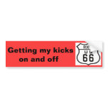 Route 66 Retro Americana Symbols Bumper Sticker