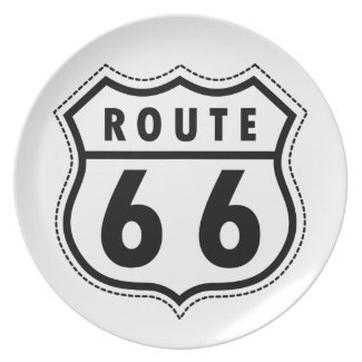 Route 66 Road Sign plate