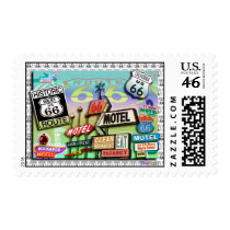 Route 66 - T Postage Stamps