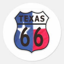 Route 66 Texas Color Sticker