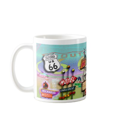 ROUTE 66 - The Mother Road Mugs & Cups by PopArtDiva