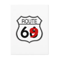 Route 69 Sign postcards by CelebrationZazzle Route 69 Sign postcards