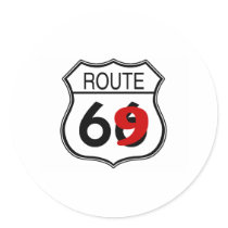 Route 69 Sign stickers by TeeZazzle Route 69 Sign stickers