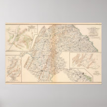 Route, Gettysburg campaign Print