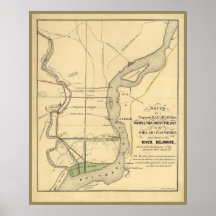 Route of a Proposed Railroad, Philadelphia 1856 Poster