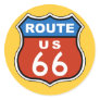 Route US 66 Sign Round Stickers