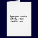 Routine Activity Checklist cards