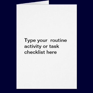 Routine Activity Checklist Template cards