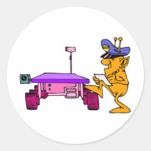 Rover getting parking ticket round sticker