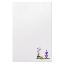 Rover on Fire Martian on Phone Personalized Stationery