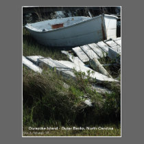 Row Boat Ocracoke Island postcards
