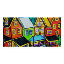 Row Houses Vermont photo cards by piliero Row Houses Vermont photo cards